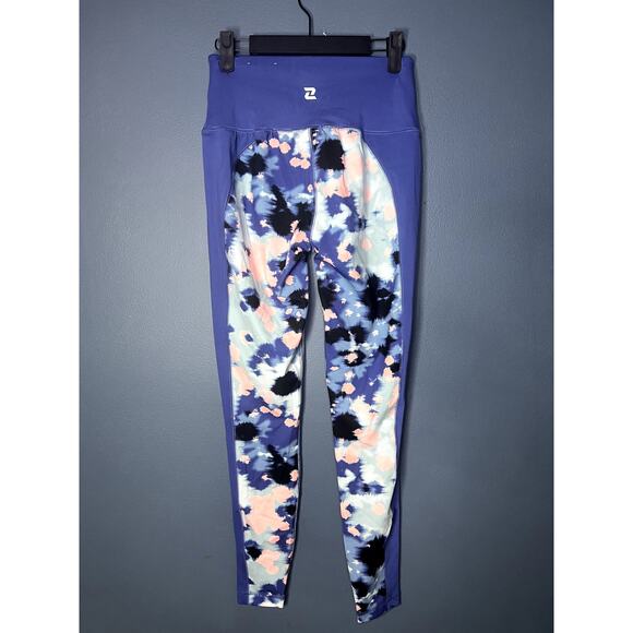Zelo's Leggings Women's Size Small Tropical Colors Blue Workout Exercise Comfort - Picture 2 of 8
